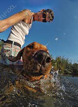 Dogs view out of the water