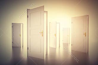 Many ways to choose from, open doors. Decision making