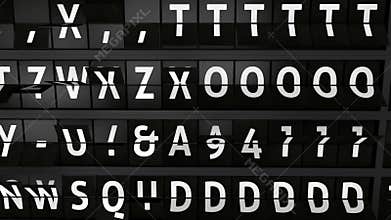 Flight information board with the city name Barcelona