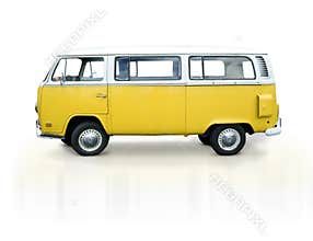 Vintage yellow van