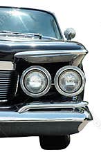 Classic black retro car isolated
