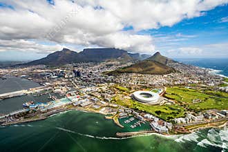 Cape Town and the 12 Apostels from above