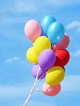 Colorful Balloons against sky
