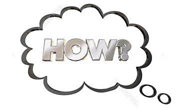 How Question Thought Bubble Thinking Answer