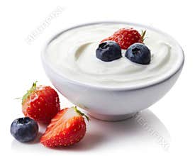 Bowl of greek yogurt