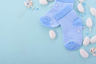 Blue Baby Shower Nursery Background