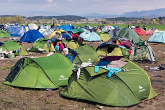 Refugee camp in Greece