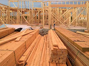 New house construction on community