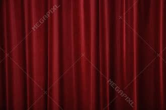 Red velvet curtains