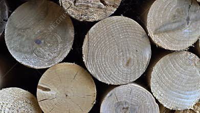 Movement of a view along the stack of wood