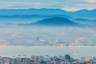 George Town Penang view from Penang Hill