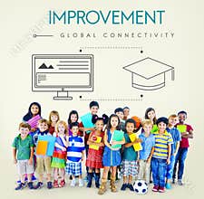 Improvement Global Connectivity Education Graphic Concept