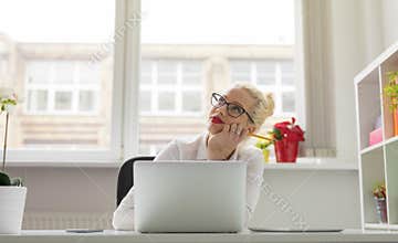 Creative business person thinking