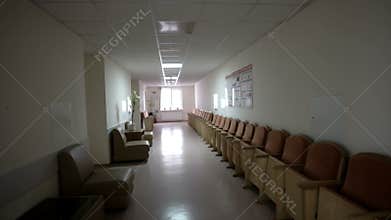 Passage through an empty corridor