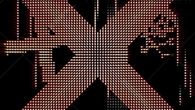 Abstract Crazy Lights Bulb Animation, Rendering, System Failure, Crash, Background, Loop, 4k