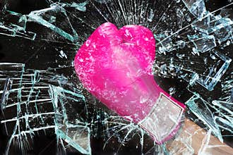 Pink Girl Power Breaking Glass..