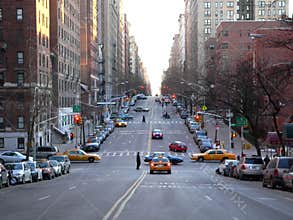 A street scene in NYC