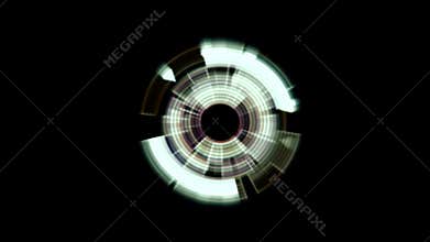 Interface Data Loader Light Color Glow Circular Round with Ripple Effect. Alpha Channel.