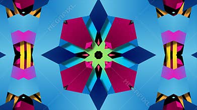 Seamless animation abstract colorful Kaleidoscope kaleida decoration art background texture pattern