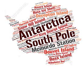 Antarctica top travel destinations word cloud