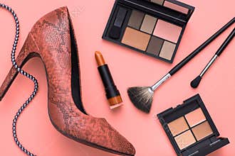 Fashion Design Woman Accessories. Cosmetic Makeup