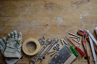 Workshop with tools for handyman