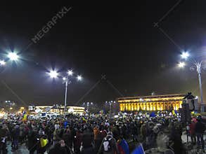 Romanian people united against corruption and abuse