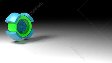3D word CHANGE comes out of a rotating cube