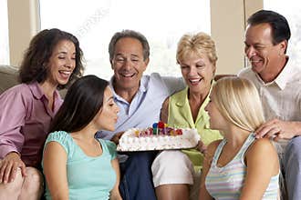 Two Families Celebrating A Birthday