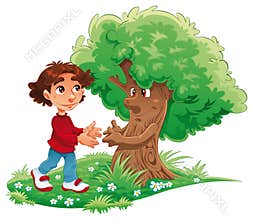 Boy and tree