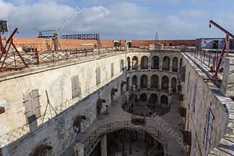 Interior of Fort Boyard in France, Charente-Maritime, France