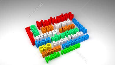 3D Marketing word cloud