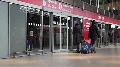 Ticket office and customer support in the central train station