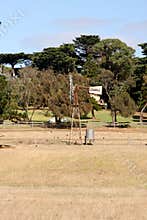Farm windmill in outback Australia at Phillip Island