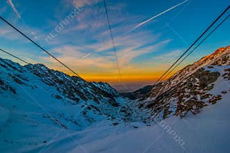 Balea lake view from the gondol