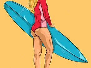 Colorful Athletic Pretty Woman