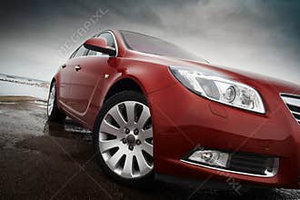 Cherry red car