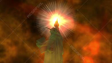 3D Illustration of the Statue of Liberty