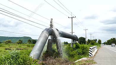 Pipe of water supply was damage.