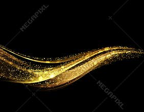 Abstract color wave design element