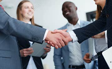 Business people shaking hands