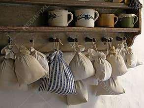 Bags of herbs. Pouches with fragrances.