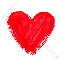 Watercolor heart. Elements for design