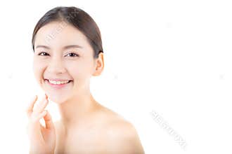 Beautiful girl with makeup, woman and skin care concept.