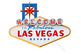 Las vegas sign isolated on white
