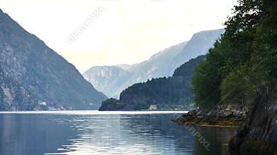 View to fjord in Norway
