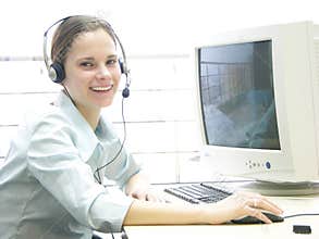 Young girl enjoying her job
