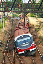 Derailed train