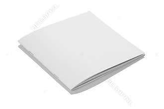 Folded White Blank Brochure Magazine Cover for Mockups