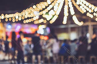 Festival Event Party Outdoor Blurred People Background Lights